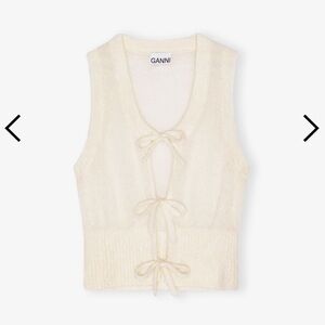 GANNI Cream Sweater Vest- XS